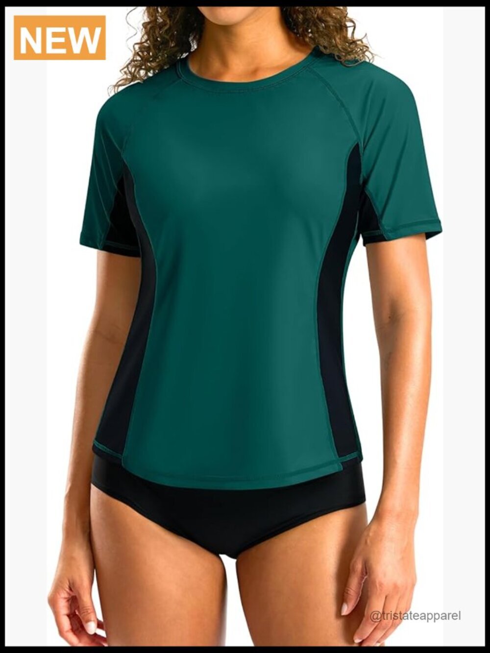 UPF 50+ Short Sleeve Rash Guard Swim Shirt Quick Dry Sun Protection Top